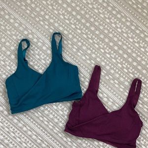Crossover Wrap Sports Bras with Adjustable Straps
